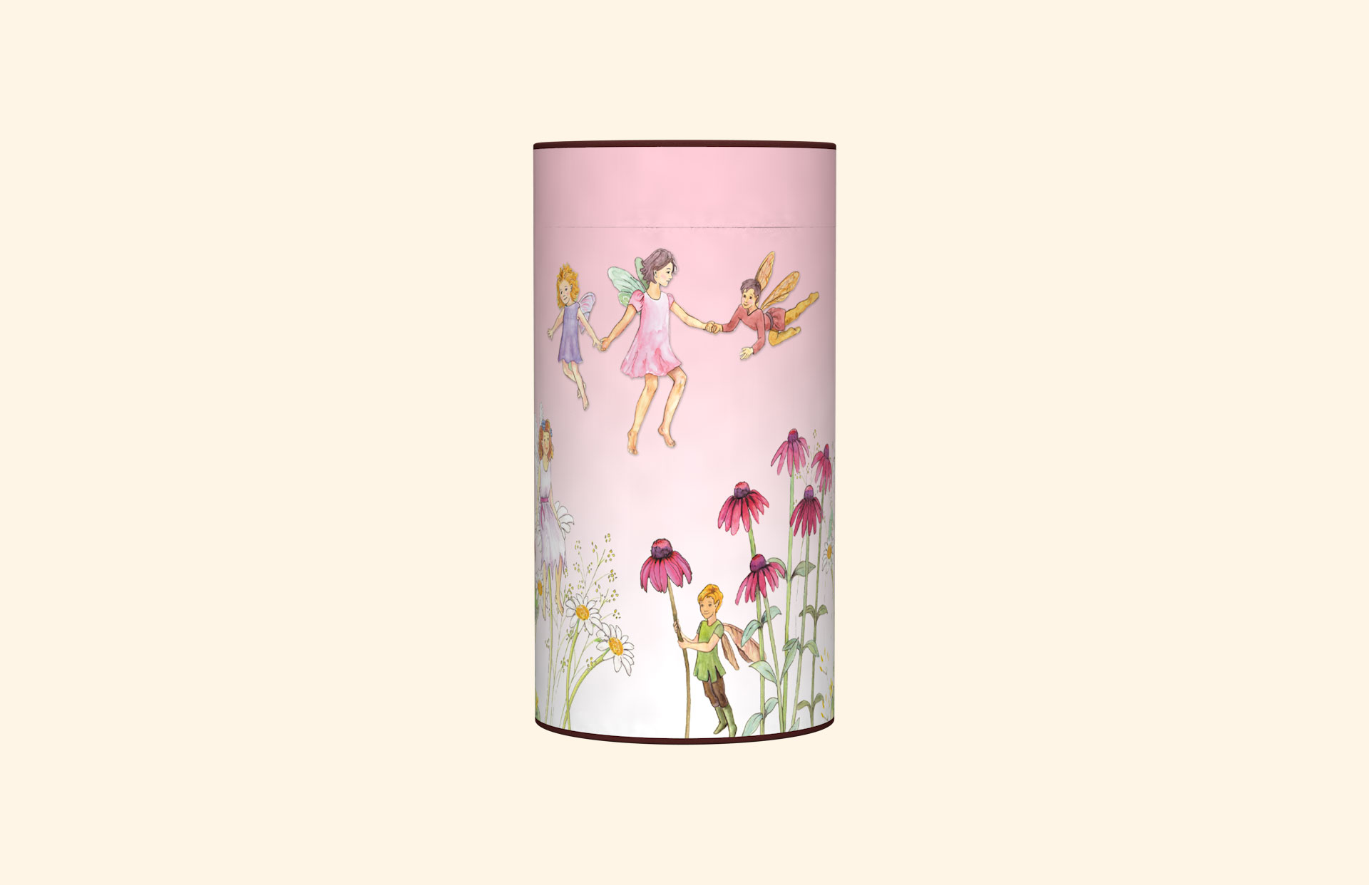 Fairyland pink child scatter tube front view