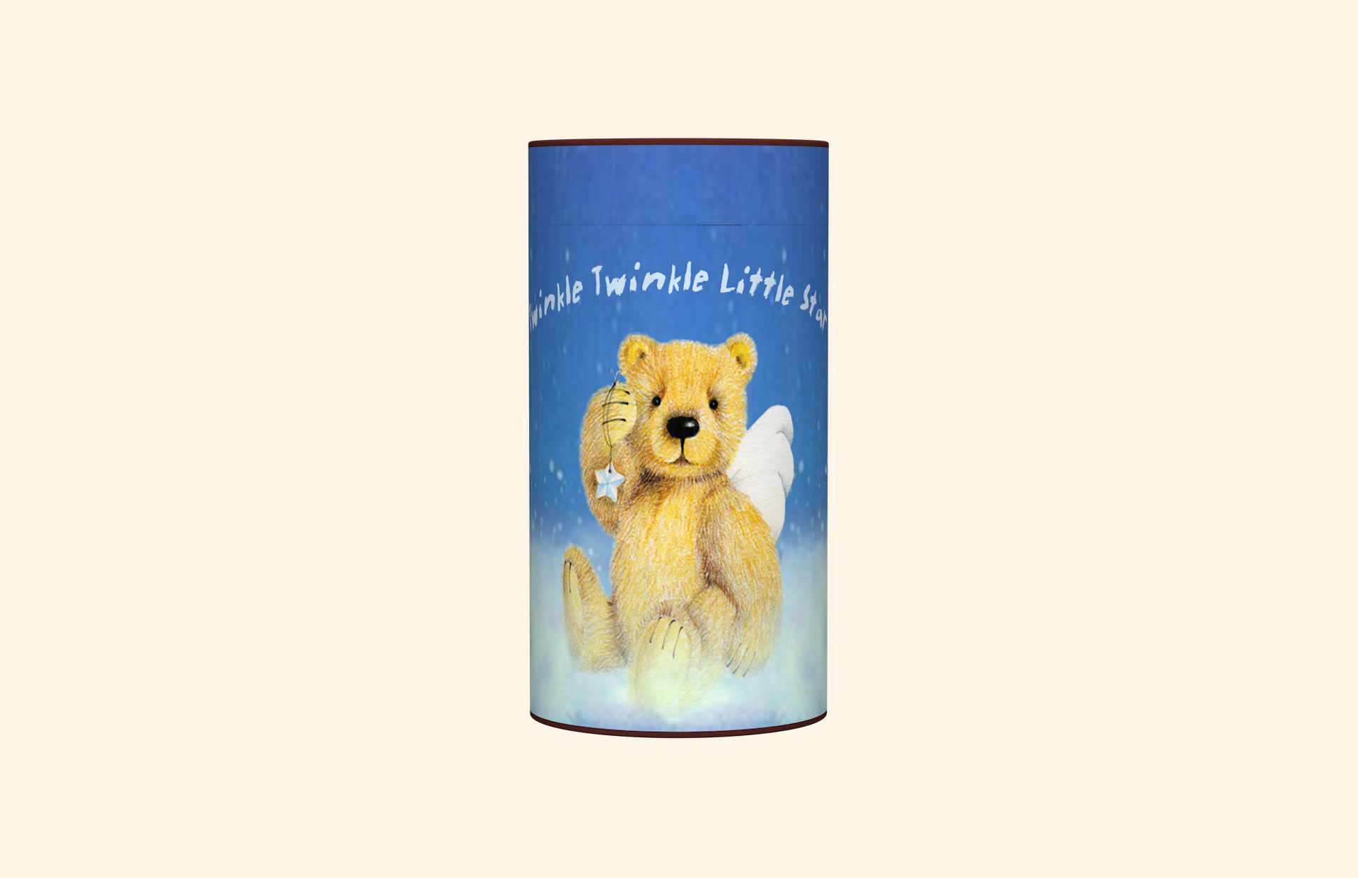 Twinkle Twinkle Little Star Blue child scatter tube front view