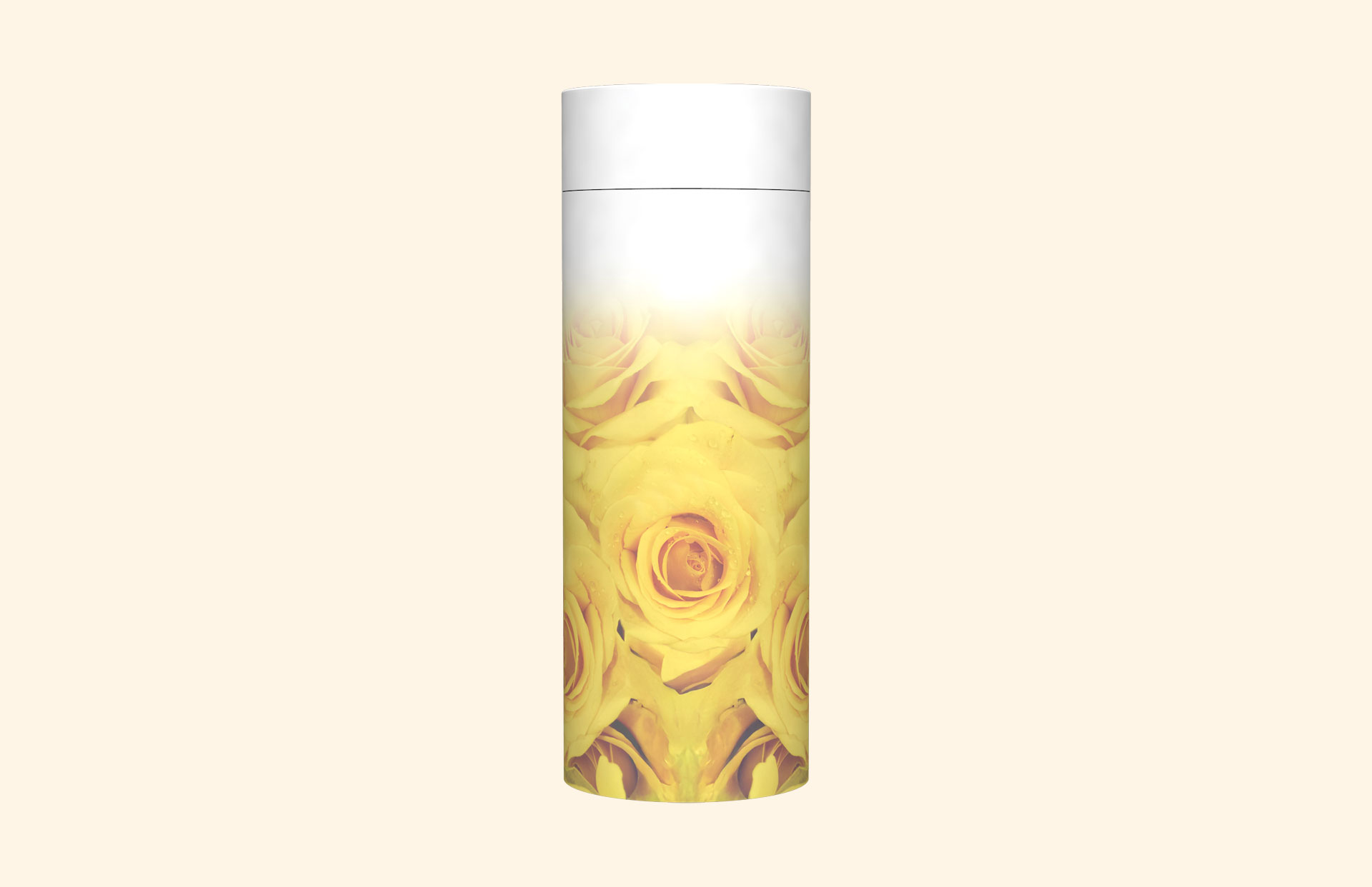 Blushing Rose Yellow adult scatter tube front view